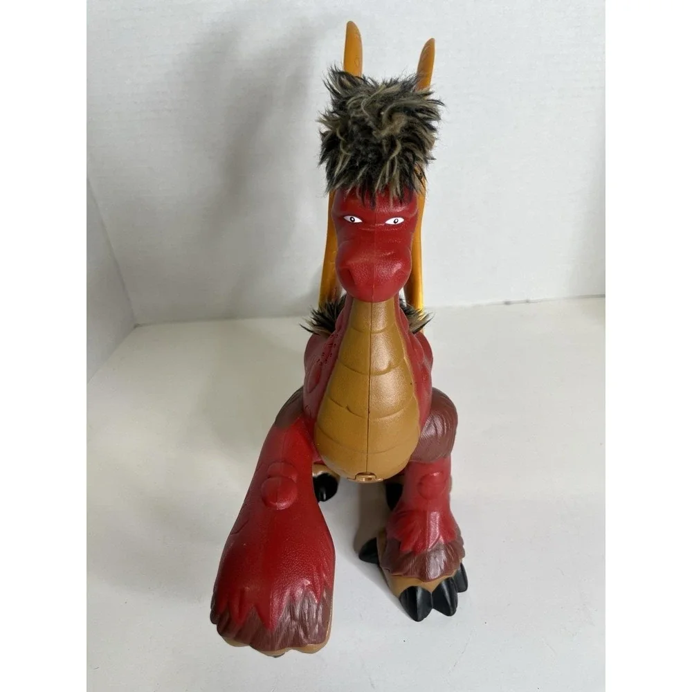 Fisher Price 2008 Imaginext Large Red Fuzzy Dragon w/Movement & Sounds Toy Works